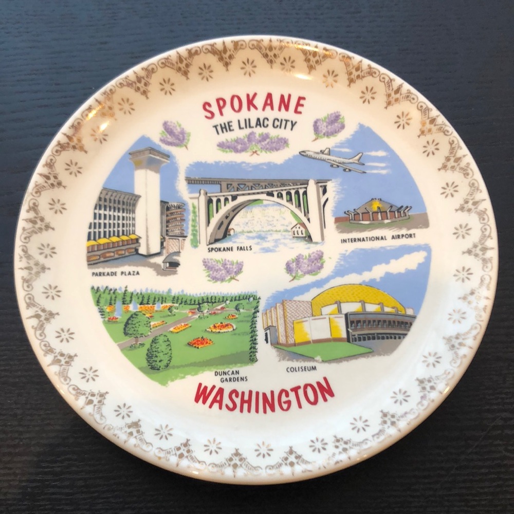 State of Washington Decorative Ceramic Pottery Platter Plate